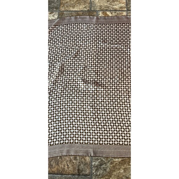 Vintage 1970’s Anne Klein Scarf FOR ROBINSON & GOLLUBER Scarf Geometric Motif - Picture 3 of 6